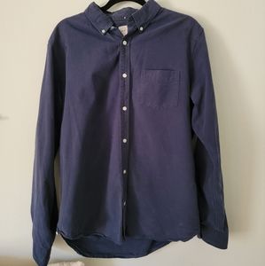 Navy Blue Gap Long Sleeve Button Down, Large